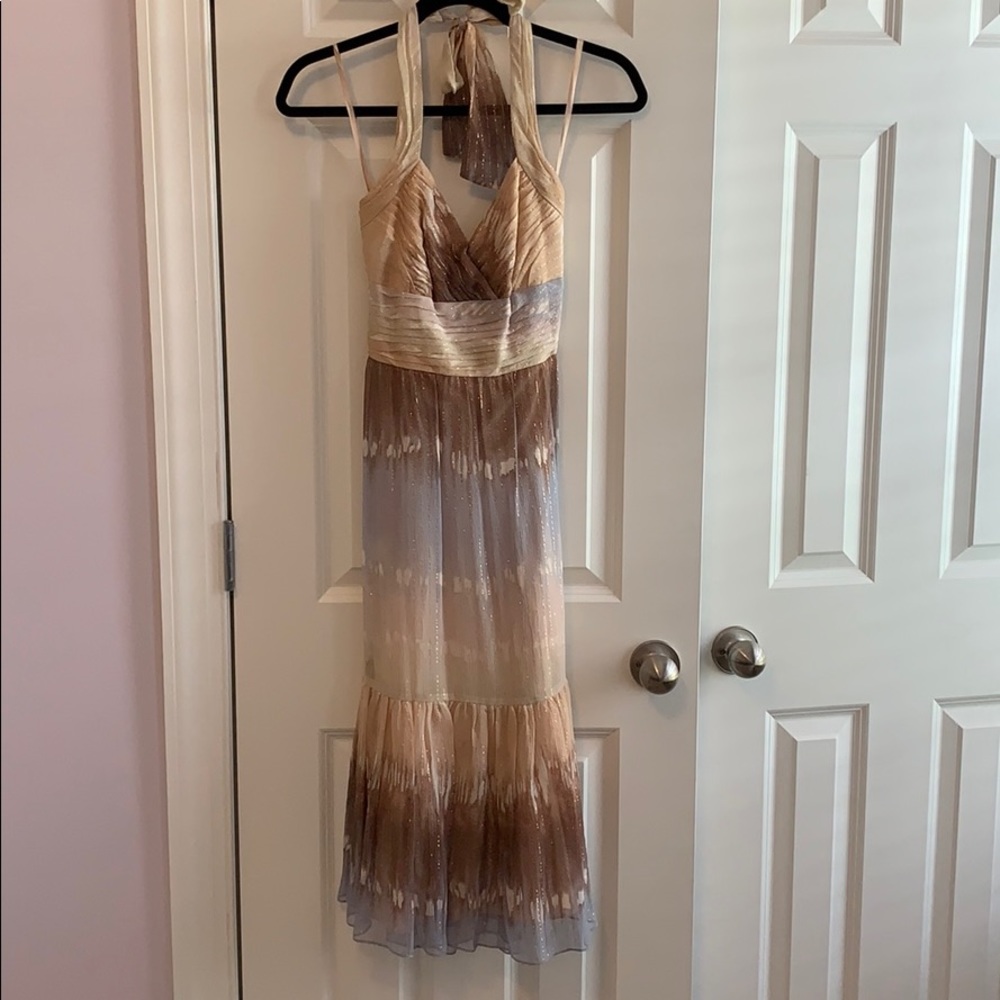 Gorgeous BCBG silk chiffon halter dress
